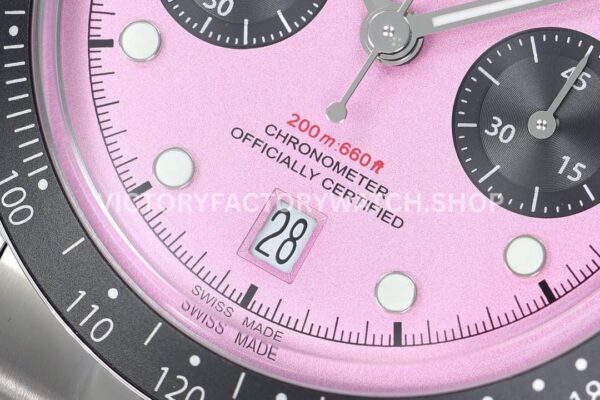 ZF Factory Tudor Black Bay Chrono 79360N-0019 41mm Full Steel Ceramic Bezel Pink Dial Jubilee