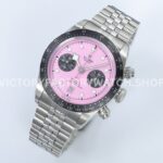ZF Factory Tudor Black Bay Chrono 79360N-0019 41mm Full Steel Ceramic Bezel Pink Dial Jubilee