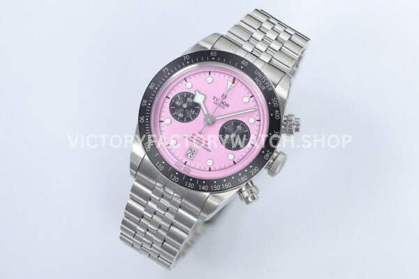 ZF Factory Tudor Black Bay Chrono 79360N-0019 41mm Full Steel Ceramic Bezel Pink Dial Jubilee