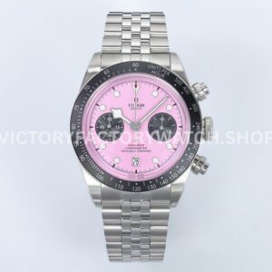 ZF Factory Tudor Black Bay Chrono 79360N-0019 41mm Full Steel Ceramic Bezel Pink Dial Jubilee (9) ZF Factory Tudor Black Bay Chrono 79360N-0019 pink dial