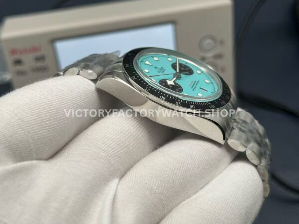 ZF Factory Tudor Black Bay Chrono 79360N-0024 41mm Full Steel Ceramic Bezel Turquoise Dial Jubilee (2) ZF Factory Tudor Black Bay Chrono 79360N-0024 41mm Full Steel Ceramic Bezel Turquoise Dial Jubilee