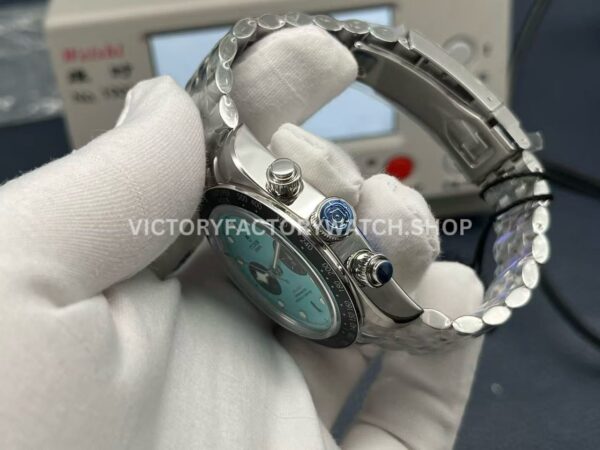 ZF Factory Tudor Black Bay Chrono 79360N-0024 41mm Full Steel Ceramic Bezel Turquoise Dial Jubilee (3) ZF Factory Tudor Black Bay Chrono 79360N-0024 41mm Full Steel Ceramic Bezel Turquoise Dial Jubilee