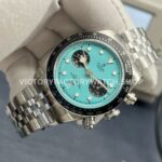 ZF Factory Tudor Black Bay Chrono 79360N-0024 41mm Full Steel Ceramic Bezel Turquoise Dial Jubilee (4) ZF Factory Tudor Black Bay Chrono 79360N-0024 41mm Full Steel Ceramic Bezel Turquoise Dial Jubilee
