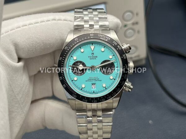 ZF Factory Tudor Black Bay Chrono 79360N-0024 41mm Full Steel Ceramic Bezel Turquoise Dial Jubilee (5) ZF Factory Tudor Black Bay Chrono 79360N-0024 turquoise dial