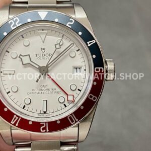 ZF Factory Tudor Black Bay GMT M79830RB-0010 41mm Full Full Aluminum Pepsi Bezel White Dial (1) ZF Factory Tudor Black Bay GMT M79830RB-0010 white dial