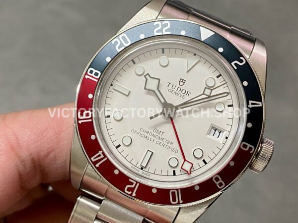 ZF Factory Tudor Black Bay GMT M79830RB-0010 41mm Full Full Aluminum Pepsi Bezel White Dial (6) ZF Factory Tudor Black Bay GMT M79830RB-0010 41mm Full Aluminum Pepsi Bezel White Dial