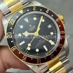 ZF Factory Tudor Black Bay GMT M79833MN-0001 41mm Half Yellow Gold Aluminum Bezel Black Dial