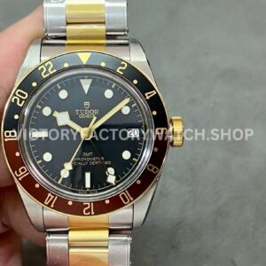 ZF Factory Tudor Black Bay GMT M79833MN-0001 41mm Half Yellow Gold Aluminum Bezel Black Dial (9) ZF Factory Tudor Black Bay GMT M79833MN-0001