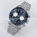 ZF Factory Tudor Heritage Black Bay Chrono 79360B-0002 41mm Full Steel Blue Ceramic Bezel Blue Dial Jubilee (10) ZF Factory Tudor Heritage Black Bay Chrono 79360B-0002 41mm Full Steel Blue Ceramic Bezel Blue Dial Jubilee