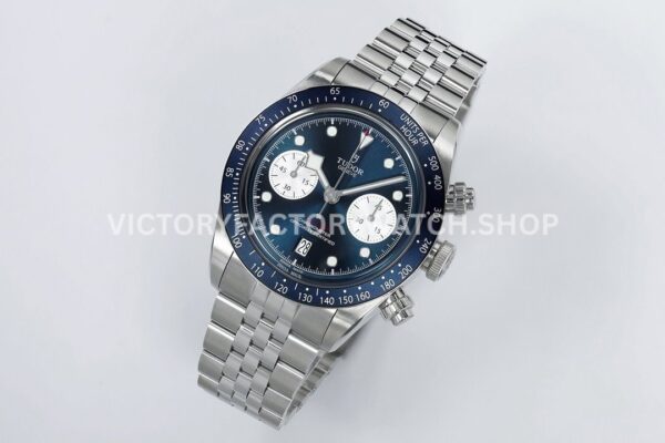 ZF Factory Tudor Heritage Black Bay Chrono 79360B-0002 41mm Full Steel Blue Ceramic Bezel Blue Dial Jubilee (10) ZF Factory Tudor Heritage Black Bay Chrono 79360B-0002 41mm Full Steel Blue Ceramic Bezel Blue Dial Jubilee