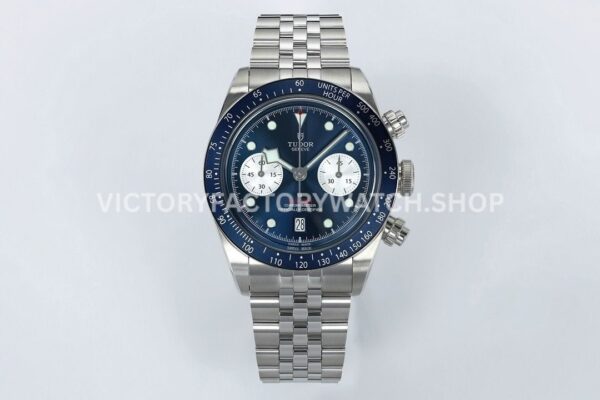 ZF Factory Tudor Heritage Black Bay Chrono 79360B-0002 41mm Full Steel Blue Ceramic Bezel Blue Dial Jubilee (7) ZF Factory Tudor Heritage Black Bay Chrono blue dial