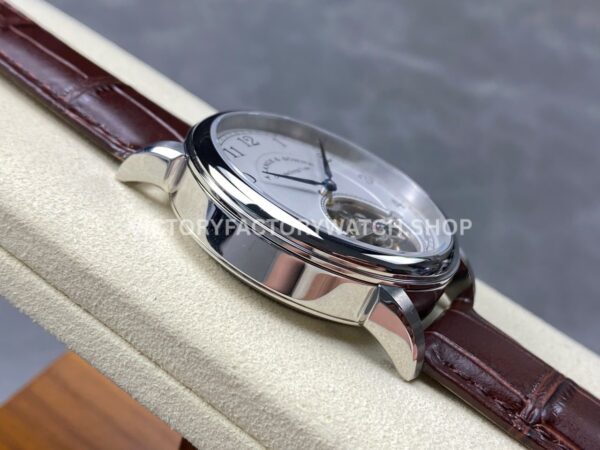 A. Lange & Söhne Tourbillon 1815 730.025F 42mm Steel Leather Strap Arabic Numerals Silver Dial (2) A. Lange & Söhne Tourbillon 1815 730.025F 42mm Steel Leather Strap Arabic Numerals Silver Dial