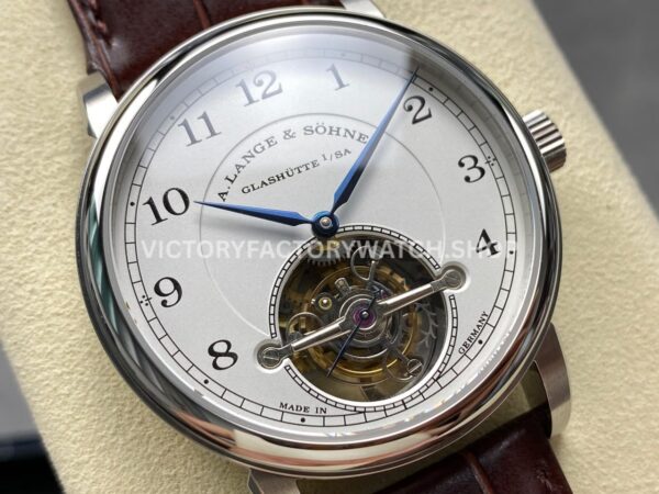A. Lange & Söhne Tourbillon 1815 730.025F 42mm Steel Leather Strap Arabic Numerals Silver Dial (5) A. Lange & Söhne Tourbillon 1815 730.025F 42mm Steel Leather Strap Arabic Numerals Silver Dial