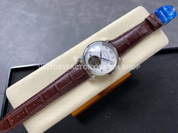A. Lange & Söhne Tourbillon 1815 730.025F 42mm Steel Leather Strap Arabic Numerals Silver Dial (6) A. Lange & Söhne Tourbillon 1815 730.025F 42mm Steel Leather Strap Arabic Numerals Silver Dial