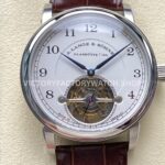 A. Lange & Söhne Tourbillon 1815 730.025F 42mm Steel Leather Strap Arabic Numerals Silver Dial (7) A. Lange & Söhne Tourbillon 1815 730.025F 42mm Steel Leather Strap Arabic Numerals Silver Dial