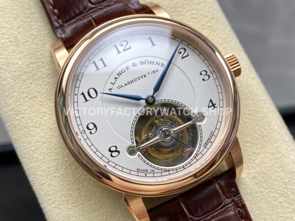 A. Lange & Söhne Tourbillon 1815 730.032 42mm Rose Gold Leather Strap Arabic Numerals Silver Dial (6) A. Lange & Söhne Tourbillon 1815 730.032 42mm Rose Gold Leather Strap Arabic Numerals Silver Dial