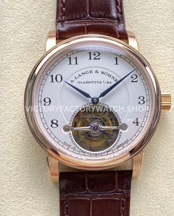 A. Lange & Söhne Tourbillon 1815 730.032 42mm Rose Gold Leather Strap Arabic Numerals Silver Dial (8) A. Lange & Söhne Tourbillon 1815 730.032 42mm Rose Gold Leather Strap Arabic Numerals Silver Dial