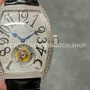 ABF Franck Muller Cintree Curvex 8880 T D CD white dial leather strap
