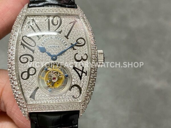 ABF Franck Muller Cintree Curvex 8880 T D CD white dial leather strap