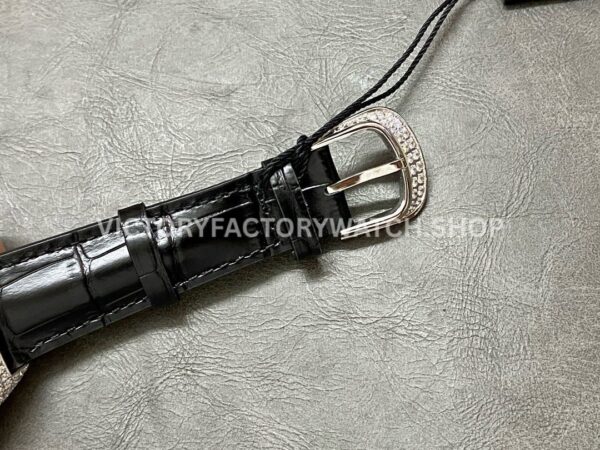 ABF Factory Franck Muller Cintrée Curvex 8880 T D CD 39.5mm Diamond Leather Strap White Diamond Dial