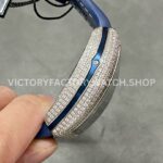 ABF Factory Franck Muller Vanguard Chronograph 44mm Diamond Rubber Strap Blue Dial