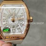 ABF Franck Muller Vanguard V45 rose gold white dial rubber strap watch