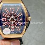 ABF Franck Muller Vanguard V45 5N BL rose gold blue dial watch