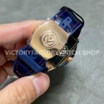 ABF Factory Franck Muller Vanguard V 45 SC DT 5N BL 44mm Rose Gold Rubber Strap Blue Dial
