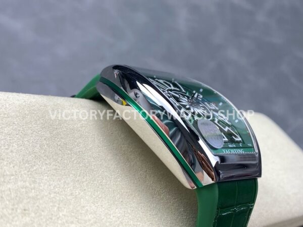 ABF Factory Franck Muller Vanguard V 45 SC DT YACHT 45mm Steel Rubber Strap Arabic Numerals Green (4) ABF Factory Franck Muller Vanguard V 45 SC DT YACHT 45mm Steel Rubber Strap Arabic Numerals Green Dial