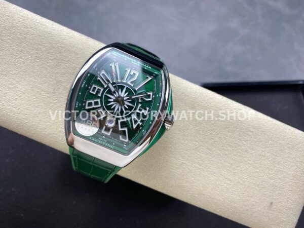 ABF Factory Franck Muller Vanguard V 45 SC DT YACHT 45mm Steel Rubber Strap Arabic Numerals Green (6) ABF Factory Franck Muller Vanguard V 45 SC DT YACHT 45mm Steel Rubber Strap Arabic Numerals Green Dial
