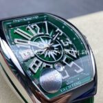 ABF Factory Franck Muller Vanguard V 45 SC DT YACHT 45mm Steel Rubber Strap Arabic Numerals Green D (1) ABF Factory Franck Muller Vanguard V 45 SC DT YACHT 45mm Steel Rubber Strap Arabic Numerals Green Dial