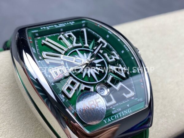 ABF Factory Franck Muller Vanguard V 45 SC DT YACHT 45mm Steel Rubber Strap Arabic Numerals Green D (1) ABF Factory Franck Muller Vanguard V 45 SC DT YACHT 45mm Steel Rubber Strap Arabic Numerals Green Dial