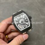ABF Factory Franck Muller Vanguard V41SCDT FR2 GFGRNR NR 45mm Carbon fiber Rubber Strap White Dial