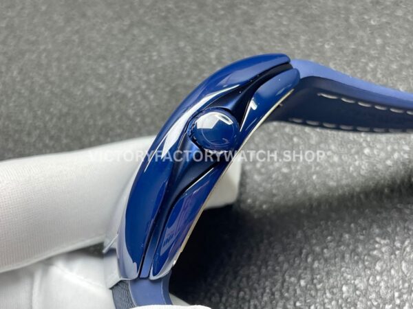 ABF Factory Franck Muller Vanguard V45 44mm Blue Ceramic Textile Strap White Arabic Numerals Blue Dial