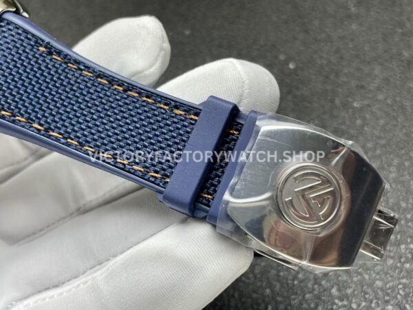 ABF Factory Franck Muller Vanguard V45 44mm Steel Textile Strap Orange Arabic Numerals Blue Dial