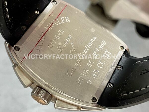 ABF Factory Franck Muller Vanguard V45 Chronograph 44mm Steel Rubber Strap Black Dial (4) ABF Factory Franck Muller Vanguard V45 Chronograph 44mm Steel Rubber Strap Black Dial