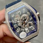 ABF Factory Franck Muller Vanguard V45 Dragon King Limited Edition 44mm Diamond Rubber Strap Bl ( (3) ABF Factory Franck Muller Vanguard V45 Dragon King Limited Edition 44mm Diamond Rubber Strap Blue Dial
