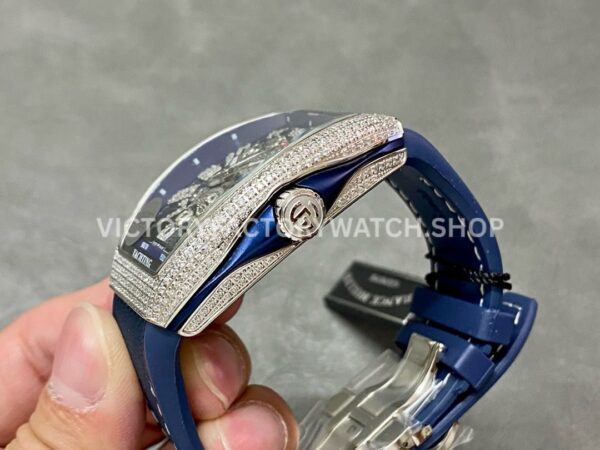ABF Factory Franck Muller Vanguard V45 Dragon King Limited Edition 44mm Diamond Rubber Strap Bl ( (4) ABF Factory Franck Muller Vanguard V45 Dragon King Limited Edition 44mm Diamond Rubber Strap Blue Dial