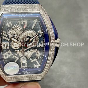 ABF Franck Muller Vanguard V45 Dragon King blue dial rubber strap