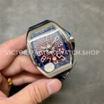 ABF Factory Franck Muller Vanguard V45 SC DT AC BL 44mm Steel Rubber Strap Blue Dial