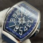 ABF Factory Franck Muller Vanguard V45 SC DT YACHTING 44mm Steel Rubber Strap Blue Dial