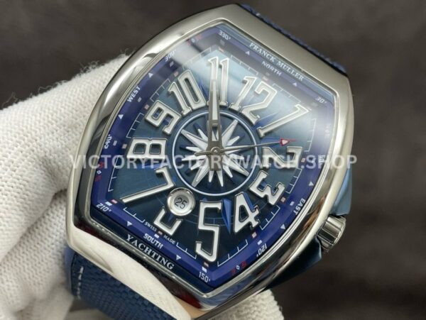 ABF Factory Franck Muller Vanguard V45 SC DT YACHTING 44mm Steel Rubber Strap Blue Dial