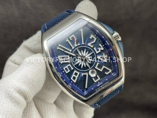 ABF Factory Franck Muller Vanguard V45 SC DT YACHTING 44mm Steel Rubber Strap Blue Dial