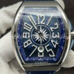 ABF Franck Muller Vanguard V45 Yachting steel blue dial rubber strap