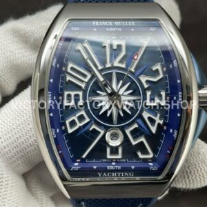 ABF Factory Franck Muller Vanguard V45 SC DT YACHTING 44mm Steel Rubber Strap Blue Dial (6) ABF Franck Muller Vanguard V45 Yachting steel blue dial rubber strap