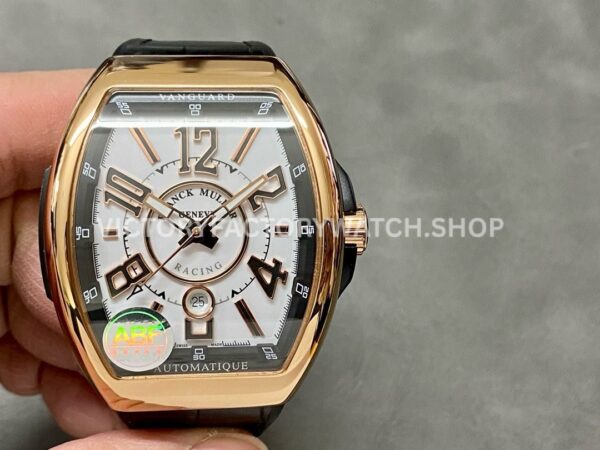 ABF Franck Muller Vanguard V45 SCDTRCG rose gold white dial watch