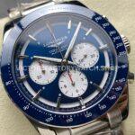 AF Factory Longines Conquest Chronograph L3.835.4.91.2 42mm Full Steel Strap White Eyes Blue Dial