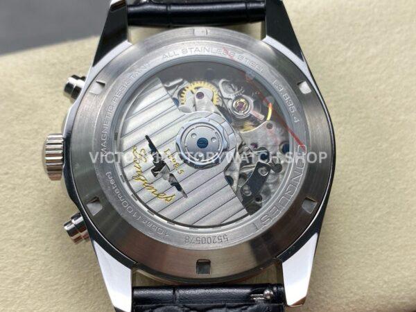 AF Factory Longines Conquest Chronograph L3.835.4.98.6 42mm Steel Leather Strap Blue Eyes White Dial