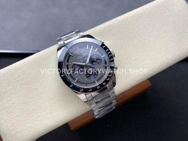 AF Factory Longines Conquest Chronograph L3.836.4.52.9 42mm Full Steel Strap Black Eyes Gray Dial (8) AF Factory Longines Conquest Chronograph L3.836.4.52.9 42mm Full Steel Strap Black Eyes Gray Dial
