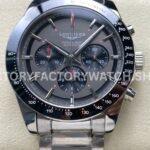 AF Factory Longines Conquest Chronograph L3.836.4.52.9 42mm Full Steel Strap Black Eyes Gray Dial (9) AF Longines Conquest L3.836.4.52.9 steel bracelet gray dial black subdials